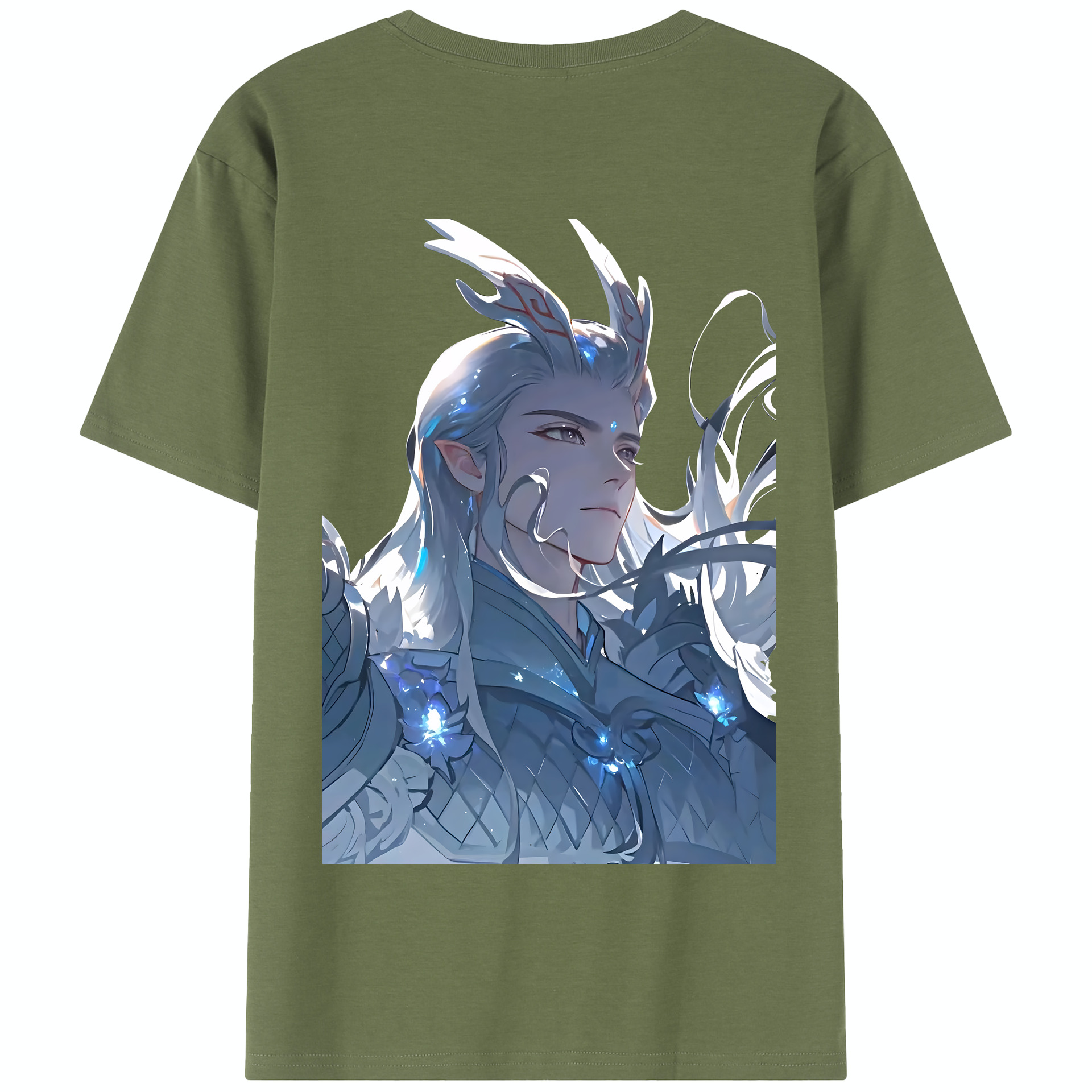 （画像用） Ne Zha 2 ナタ 魔童の大暴れ 綿100％半袖Tシャツ（背面プリント）